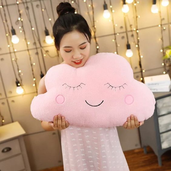 Boneka Bantal Karakter Awan Warna Warni Bahan Halus dan Lembut