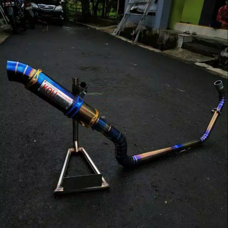 Knalpot Kou bluemoon kanan cobra buat satria Fu,Sonic,Vixion,dll