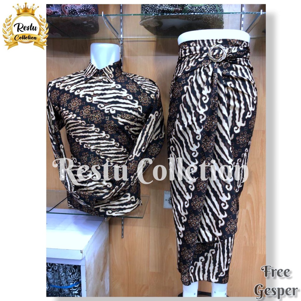 COD Stelan Couple Kemeja Pria Dan Rok Lilit Batik Wanita Motif SR Nevy Cocok Untuk Acara Nikahan Kondangan Tunangan Wisuda Perpisahan Reonian Ulang Tahun Aniversery Bahan Premium By Restu Colletion