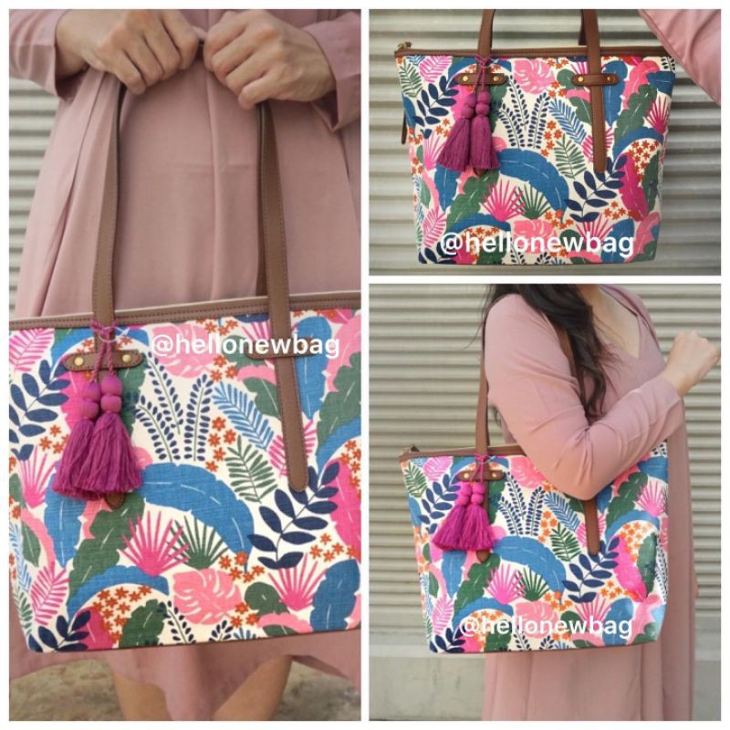 tas fossil original - fossil felicity tote in tropical
