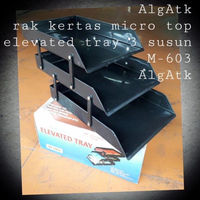 

File-Box- Micro Top. Elevated Tray M603. Rak Buku,Berkas Dan Dokumen. - Hitam -Box-File.