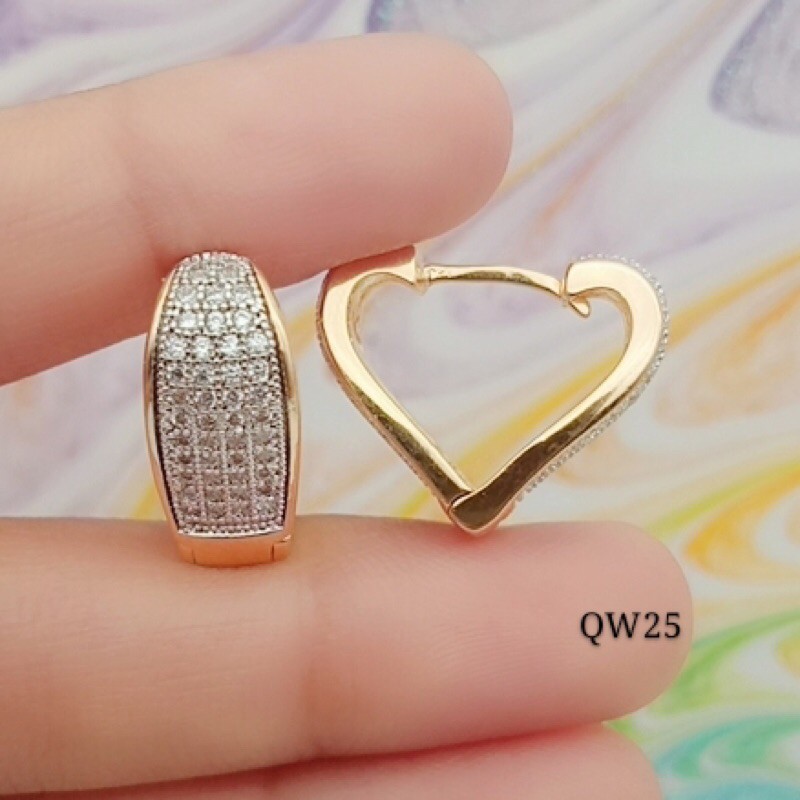 xuping anting permata putih lapisan emas terbaru