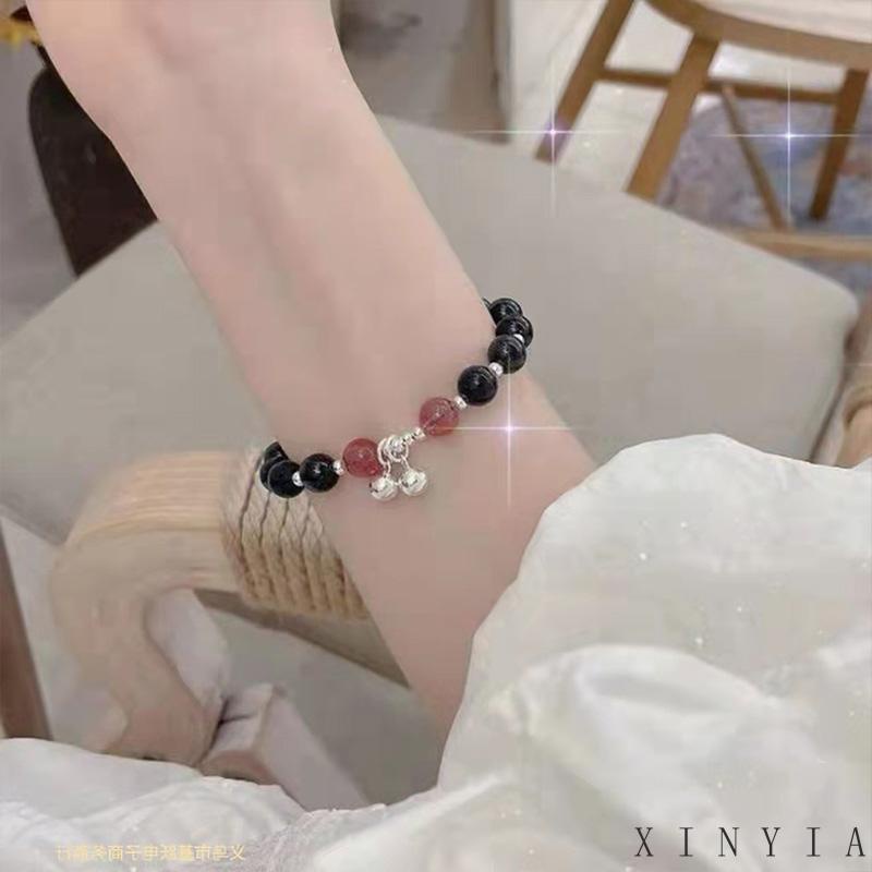 【COD】Fashion Opal Bell Beads Bracelet Mutiara Kupu-Kupu Hati Tulip Gelang Untuk Aksesoris Perhiasan Wanita