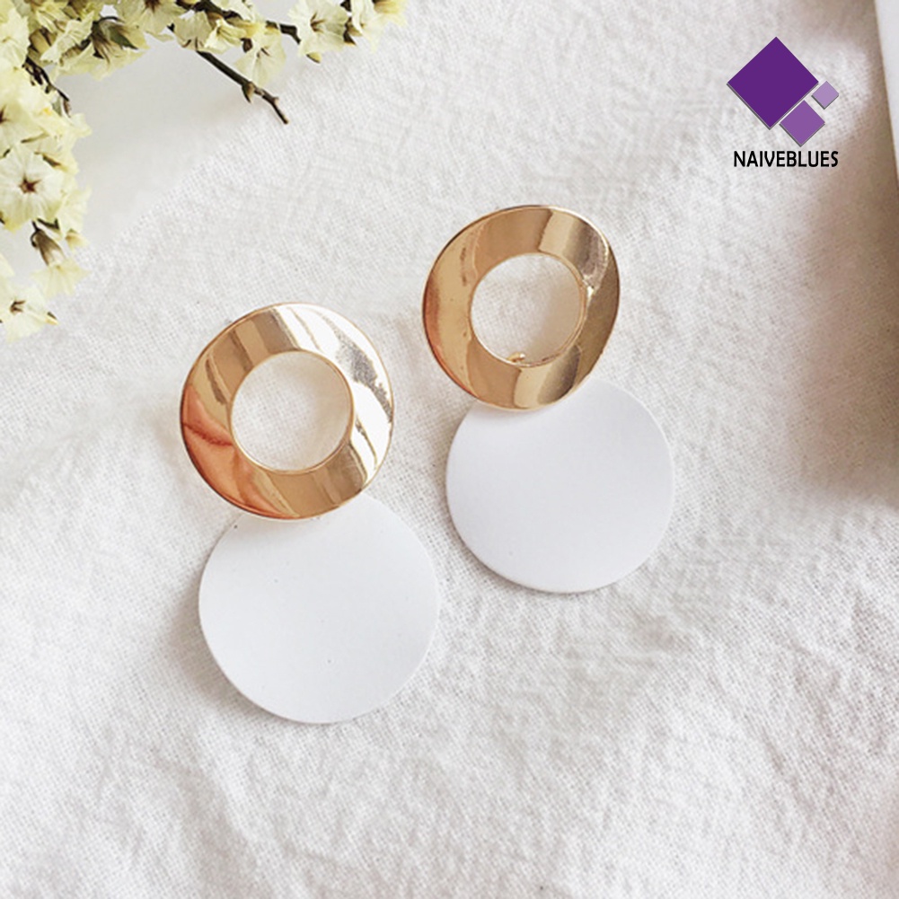 Anting Stud Bentuk Bulat Model Hollow Out Untuk Wanita