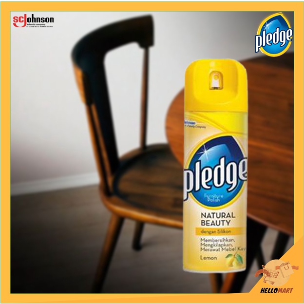 ORIGINAL Pledge Lemon Aerosol 350ml / Pledge Perawatan Pembersih Furniture / HELLOMARTID