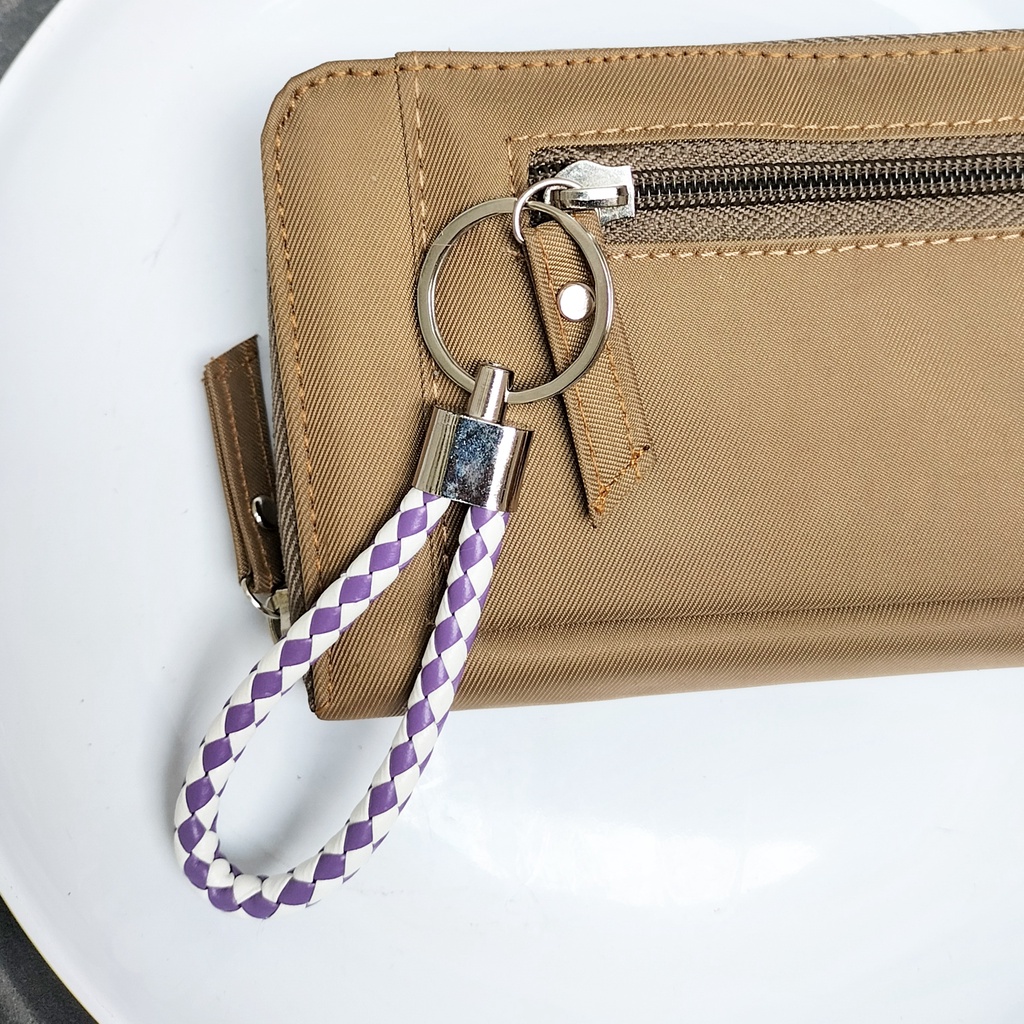 Keychain kulit sintetis gantungan kunci Tambang gantungan tas aksesoris tas korea gantungan kunci lucu