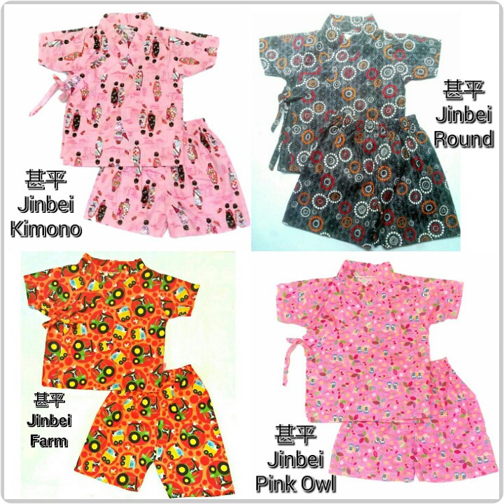 Setelan pakaian jepang Kid's M &amp; L JINBEI BOY GIRL  7-9 TAHUN jinbe jinbey kimono musim panas