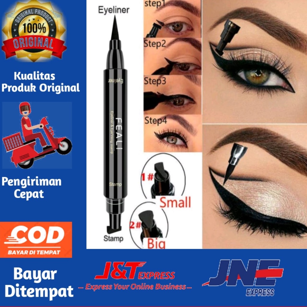 FEALI Eyeliner Stamp 2in1 Waterproof Liquid Duo Eyeliner Wing With Stamp