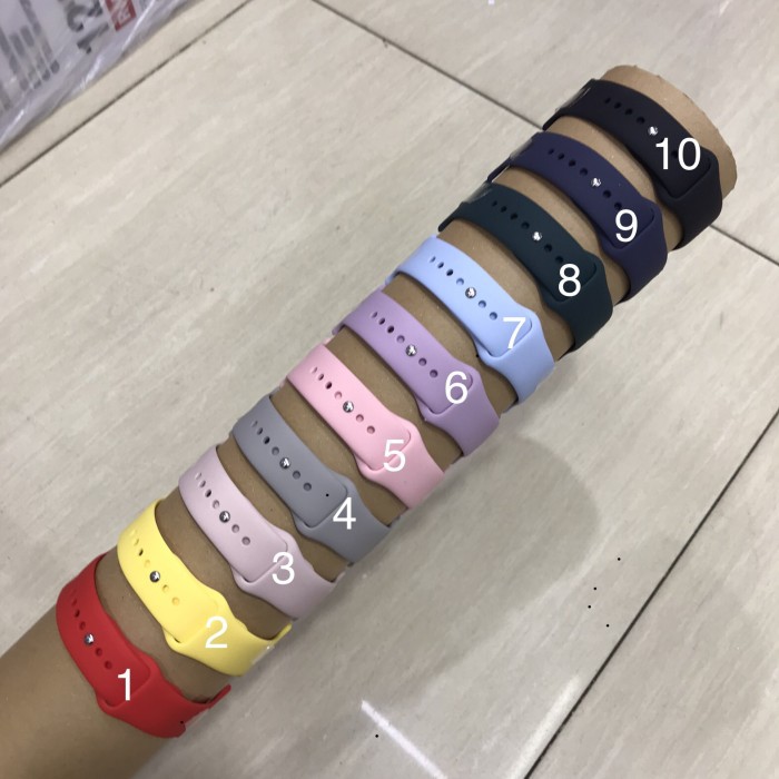 APPLE WATCH STRAP SERIES 1/2/3/4/5/6 UKURAN 38/40/42/44MM RUBBER WARNA - 38MM/40MM