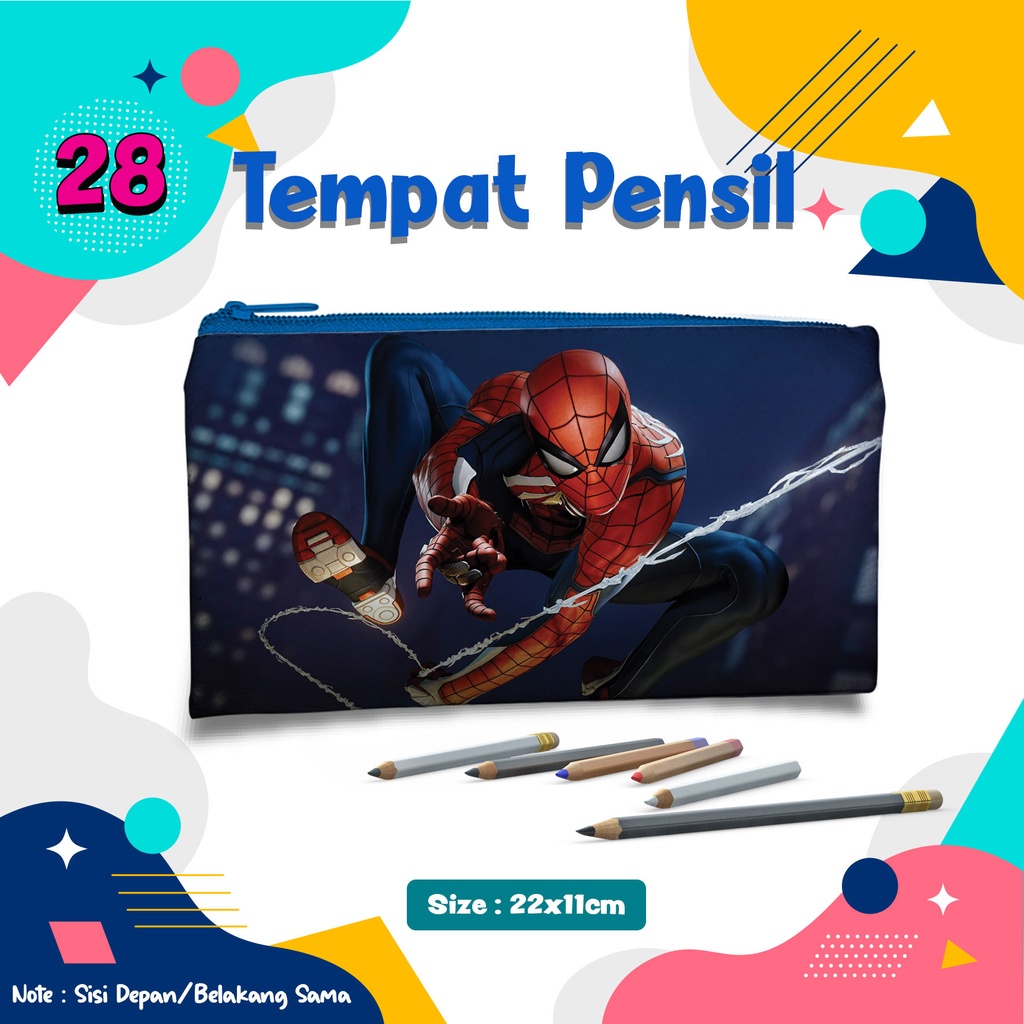 

Custom Tempat Pensil bebas desain sendiri bisa pipih bisa pouch case motif Gambar Super Hero MARVEL