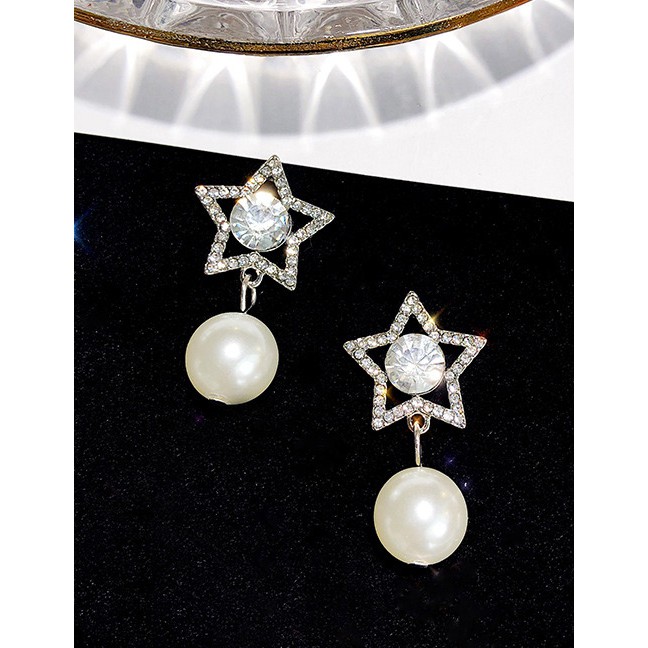 LRC Anting Tusuk Elegant Color Pearls&amp;star Decorated