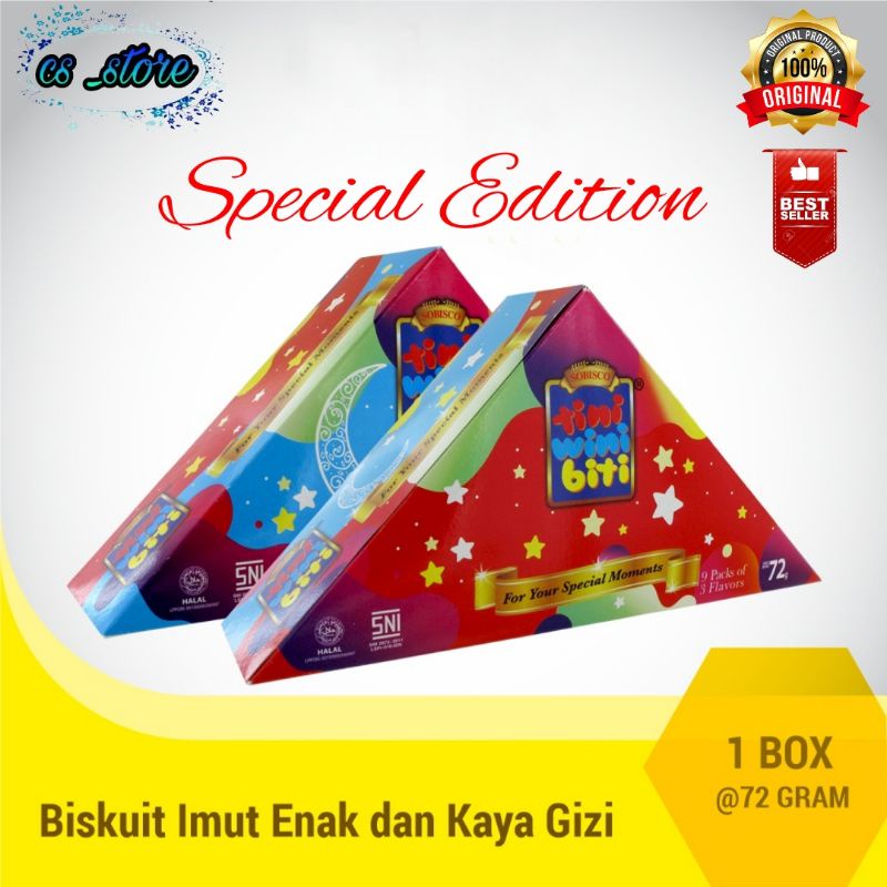 

Tini Wini Biti Special Pack 72 gr | Biskuit Krekers Edisi Lebaran Segitiga