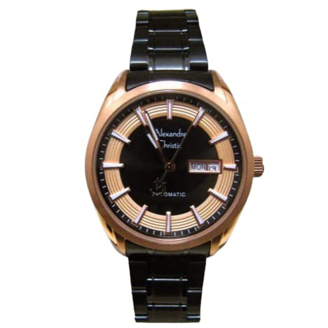 JAM TANGAN PRIA ALEXANDRE CHRISTIE AC 3026 ROSEGOLD BLACK AUTOMATIC ORIGINAL GARANSI RESMI 1 TAHUN