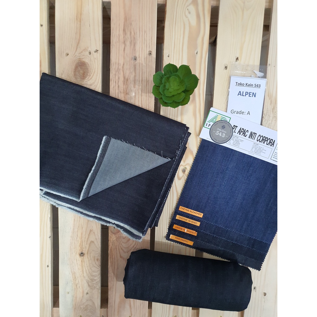 Bahan Kain RAW DENIM / Jeans : Alpen 10.75 oz