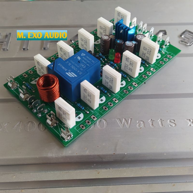 pcb final 5 set transistor thosiba dan 3 set final sanken double layer