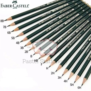 Pensil Komputer Kayu Faber Castell 9000 - Pencil 8B 7B 6B 5B 4B 3B 2B B HB F H 2H 3H 4H 5H 6H