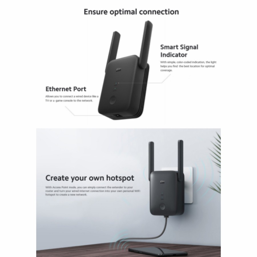 Mi WiFi Range Extender AC1200 Penguat Signal WiFi 1200 Mbps