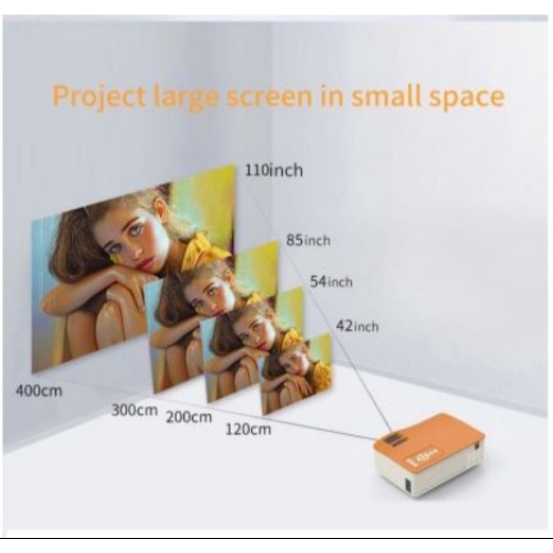 UNIC UC38D Home Portable LED Projector 40 ANSI Lumens Mini Proyektor