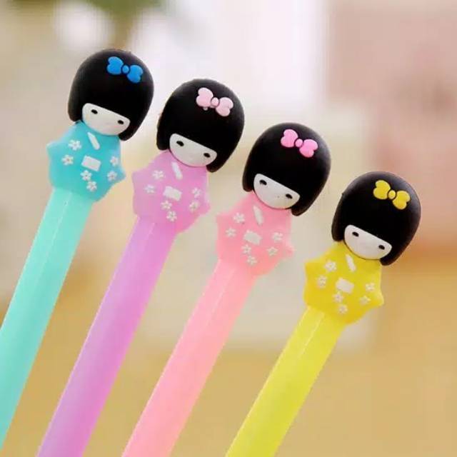 

Pulpen Boneka Kokeshi Souvenir ballpoint Jepang Pen Gel Tokyo Jepang
