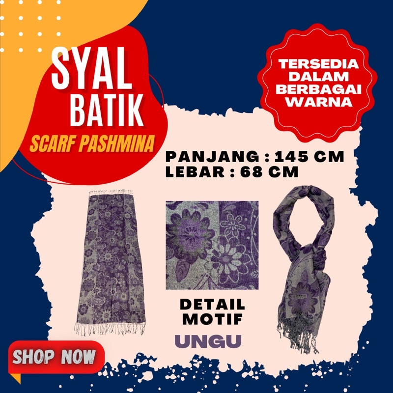 SYAL BATIK SCARF PASHMINA