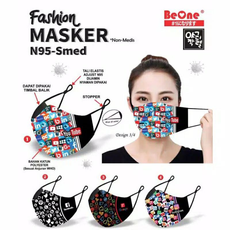 Masker Sport BeOne Fashion Twin (MEDSOS Series)