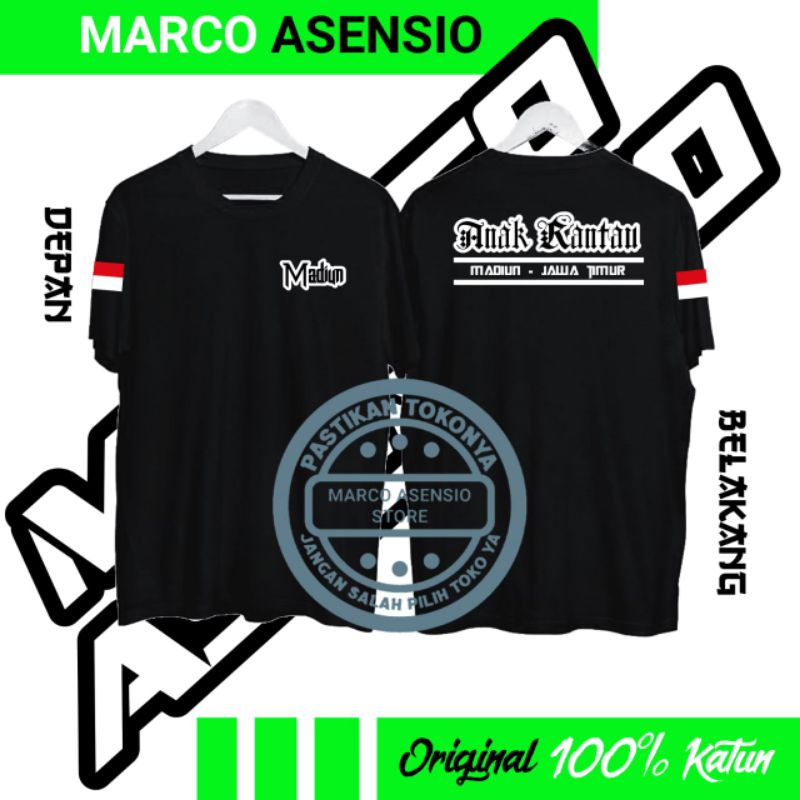 KAOS PRIA MAUPUN WANITA DESAIN TULISAN ANAK RANTAU MADIUN JAWA TIMUR | MA15 JTR