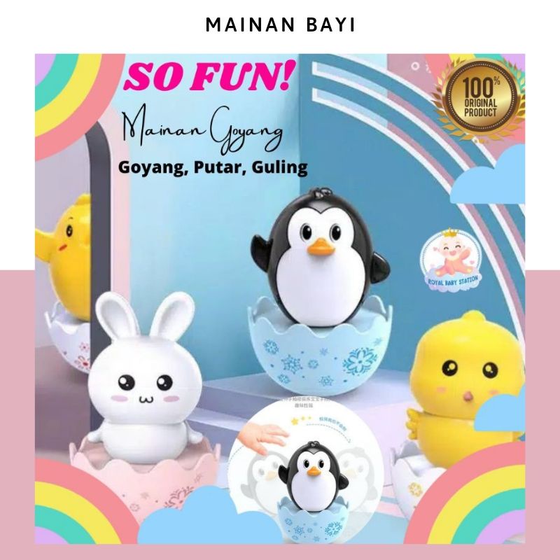 Mainan Boneka Tumbler Goyang Guling Lucu Original