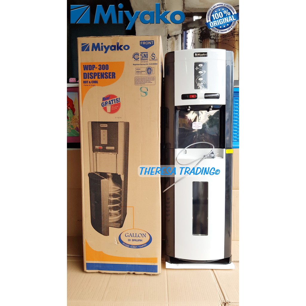 DISPENSER GALON BAWAH MIYAKO WDP 300 HOT COOL BOTTOM LOADING LED CHILD