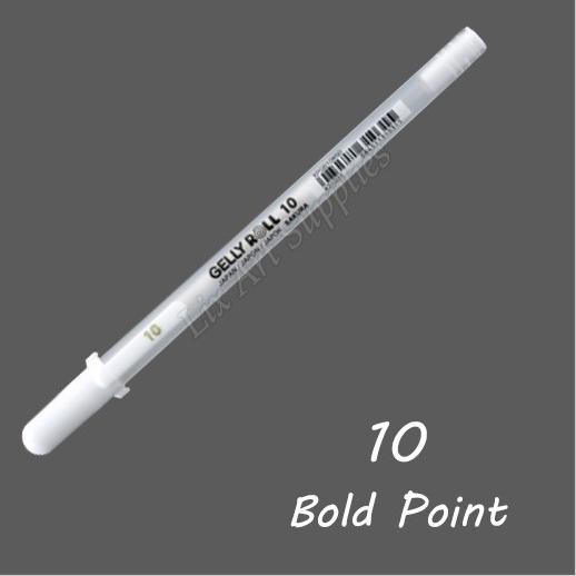 

Termurah!! (xjf-770) Sakura Gelly Roll Ink Pen White 0.5mm (10) - Bold Point / White Pen