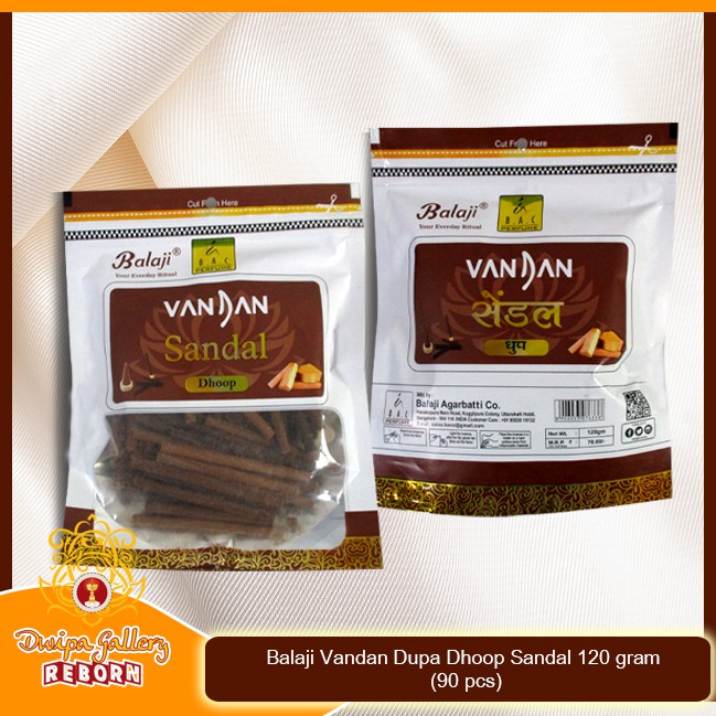 Dupa/ Hio wangi Balaji Vandan Dupa Dhoop Sandal 120 gram (90 pcs)