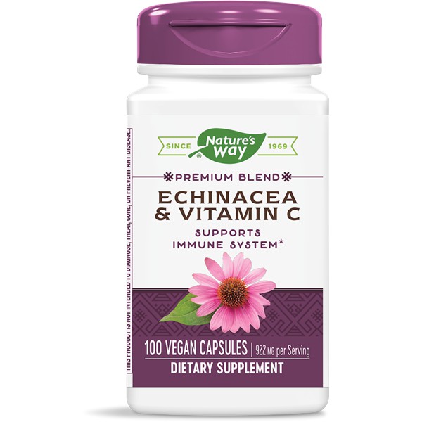 Nature Way Echinacea Vitamin C 492 mg 100 Cap Ori USA