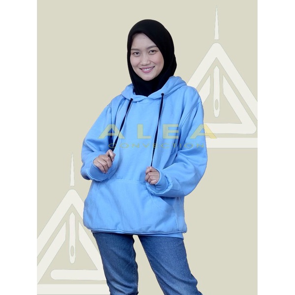 Sweater hoodie polos wanita size XXL // hoodie polos tebal premium