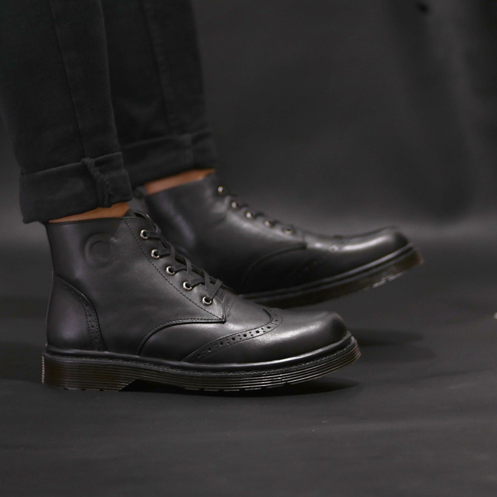 PELLIFE BLACK (KULIT ASLI) |ManNeedMe x Greata| Sepatu Boots Pria Casual ORIGINAL