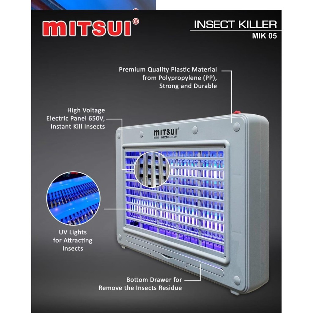 Alat Pembasmi Serangga MITSUI Insect Killer MK05 4w 4 WATT Super Murah