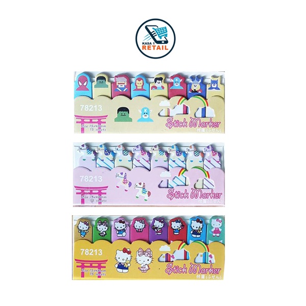 

Kertas Post It Karakter / Memo Sticky Notes Mini Lucu isi 8 Pcs