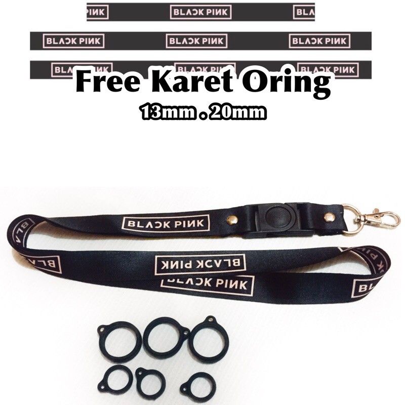 

Lanyard BLACK PINK tali lanyard BAND gantungan kunci name tag id card kartu nama / tali lanyard gantungan leher