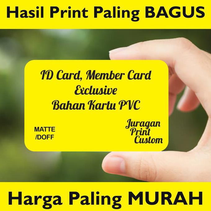 

Cetak ID Card Eksklusif Kartu Member Nama PVC DOFF/MATTE ORIGINAL