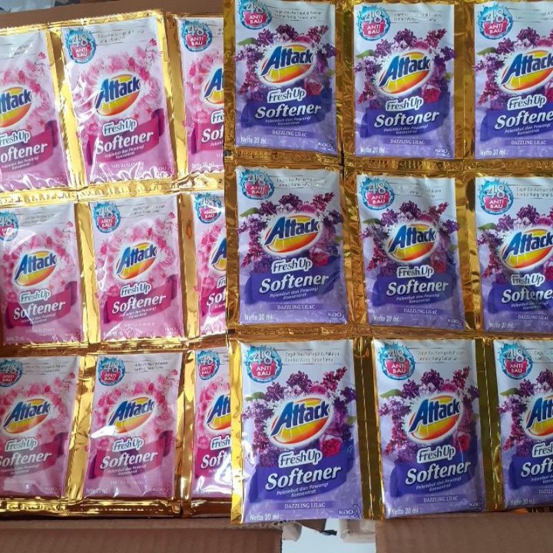 Attack Fresh Up Softener Sachet 1 x 20ml Renteng Pelembut & Pewangi Konsentrat