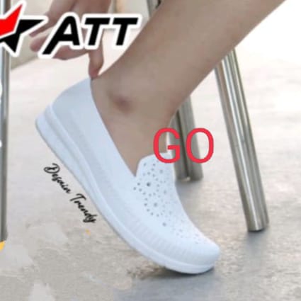 ATT SLN 495 SLP 04 SEPATU KARET SLIP ON WANITA Sepatu Cewek Anti Air Empuk Tidak Lecet Ringan