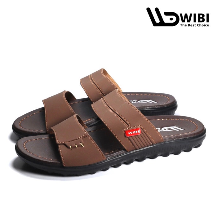 SANDAL WIBI S23 SENDAL COWOK PRIA DEWASA CASUAL SELOP MURAH KULIT BEST SELLER