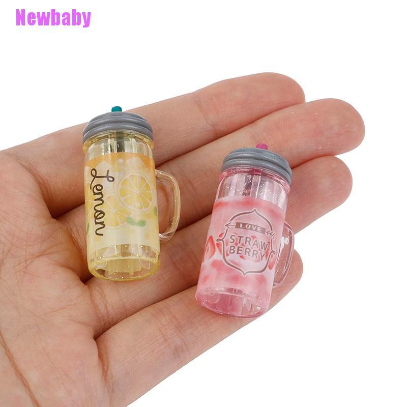 (Newbaby) Miniatur Botol Minuman Jus Skala 1: 12 Untuk Aksesoris Dapur Rumah Boneka