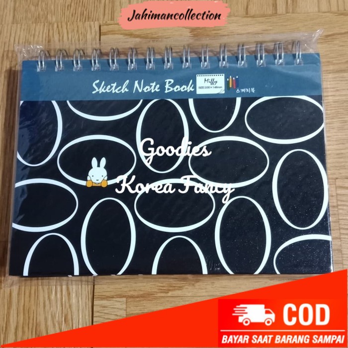 

✨ BISA COD ✨ Sketch Note Book Miffy Buku Gambar Spiral Ori Korea Ready Stock - Biru