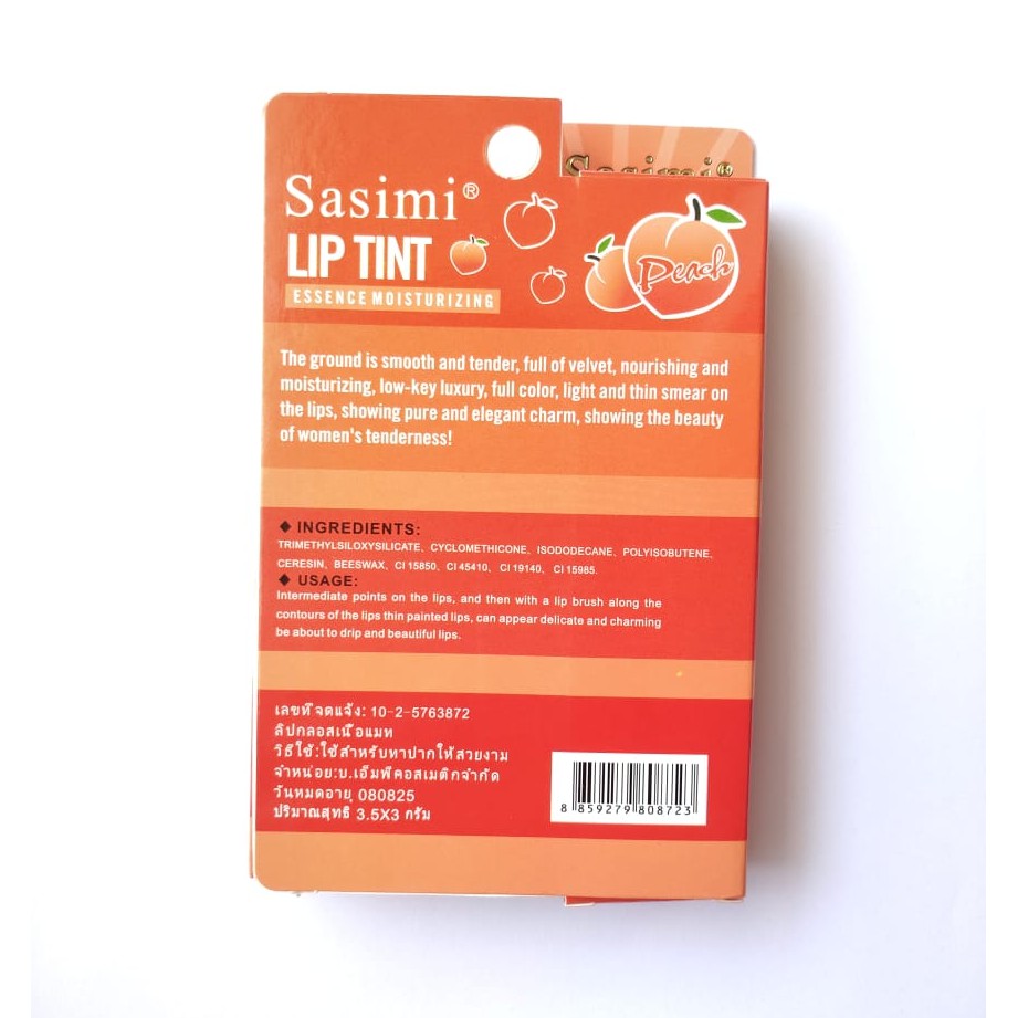 SASIMI LIP TINT 3 IN 1 LIPTINT Peach moistening glamour fashion S874 LIPS