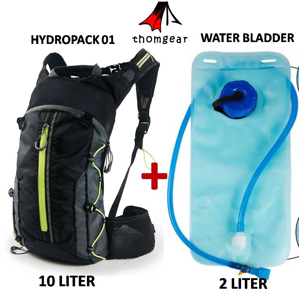 Thomgear Tas Hydropack Gunung Hiking Tas Sepeda Waterproof 5 Sampai 10 L Water Bladder 2 Liter