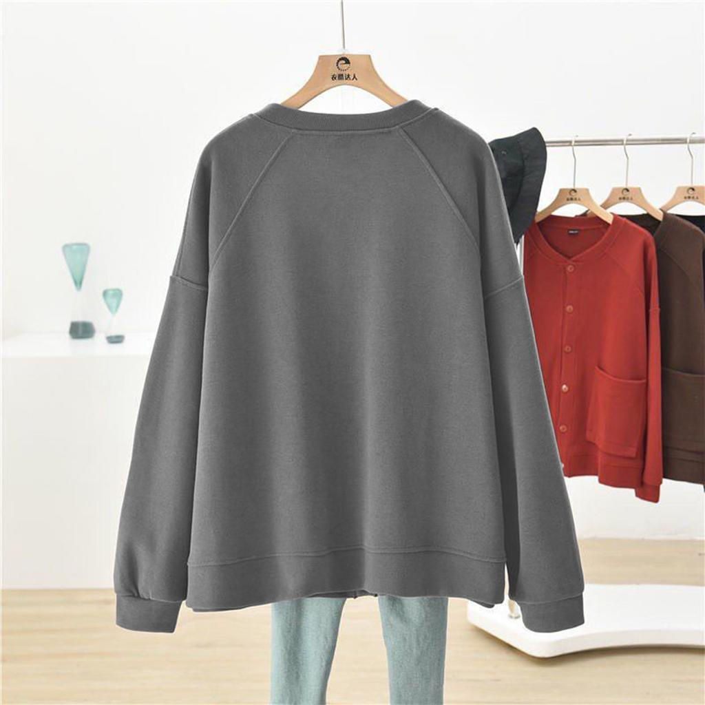 KOREAN STYLE WOMEN LADIES - BOHO SWEATER - SWEATER WANITA OVERSIZE POLOS BAHAN FLEECE TEBAL