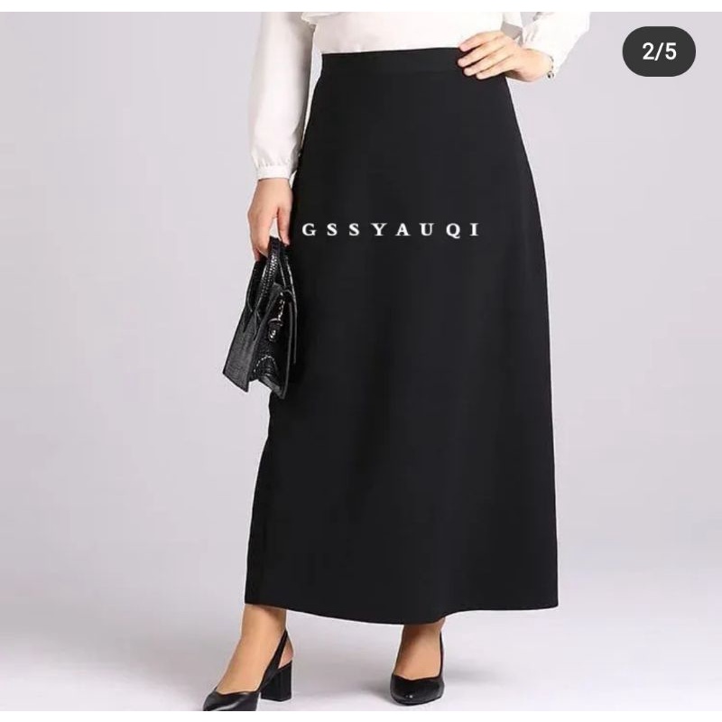 Rok A line / rok kerja wanita / rok panjang wanita / rok kerja letter A