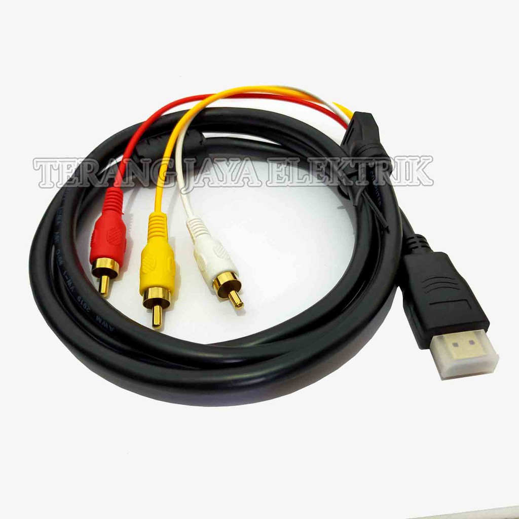 Kabel HDMI to RCA / Kabel HDMI to 3 Rca 1,5 Meter High Speed | Shopee