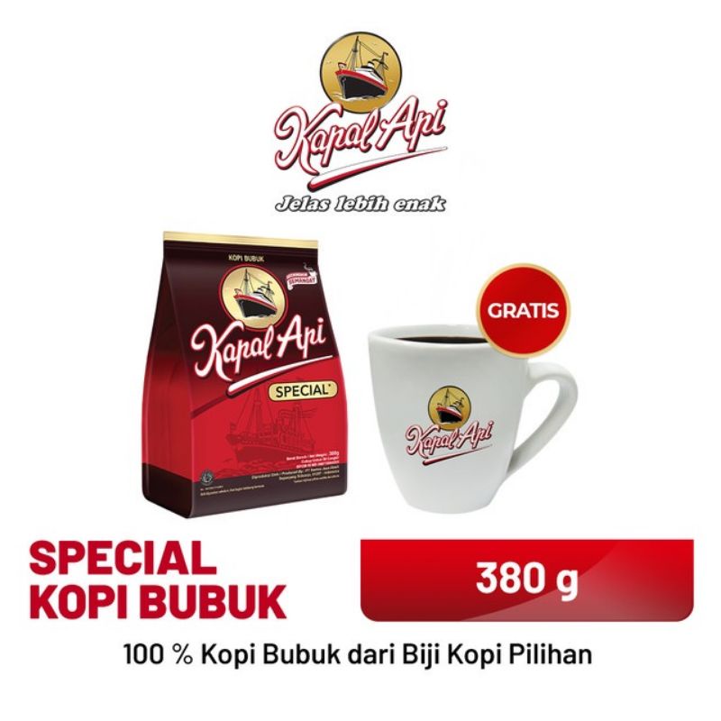 Kopi Kapal Api Spesial Silver 380gr Free Mug Cangkir Special Edition Edisi Khusus Lebaran Idul Fitri