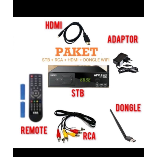 SET TOP BOX TV DIGITAL MATRIX DVB-T2 APPLE HD EWS/STB HUANGMI HM573/MATRIX BURGER/ADVANCE