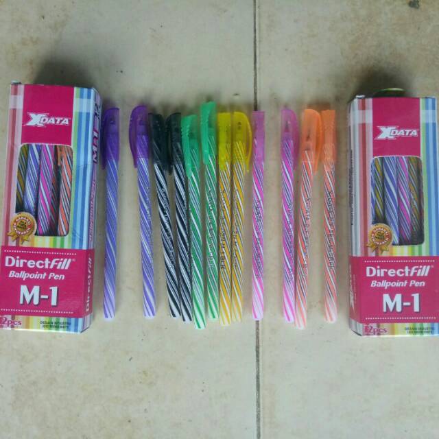 

pulpen ballpoint bolpoint direct fill M-1 dapat 12